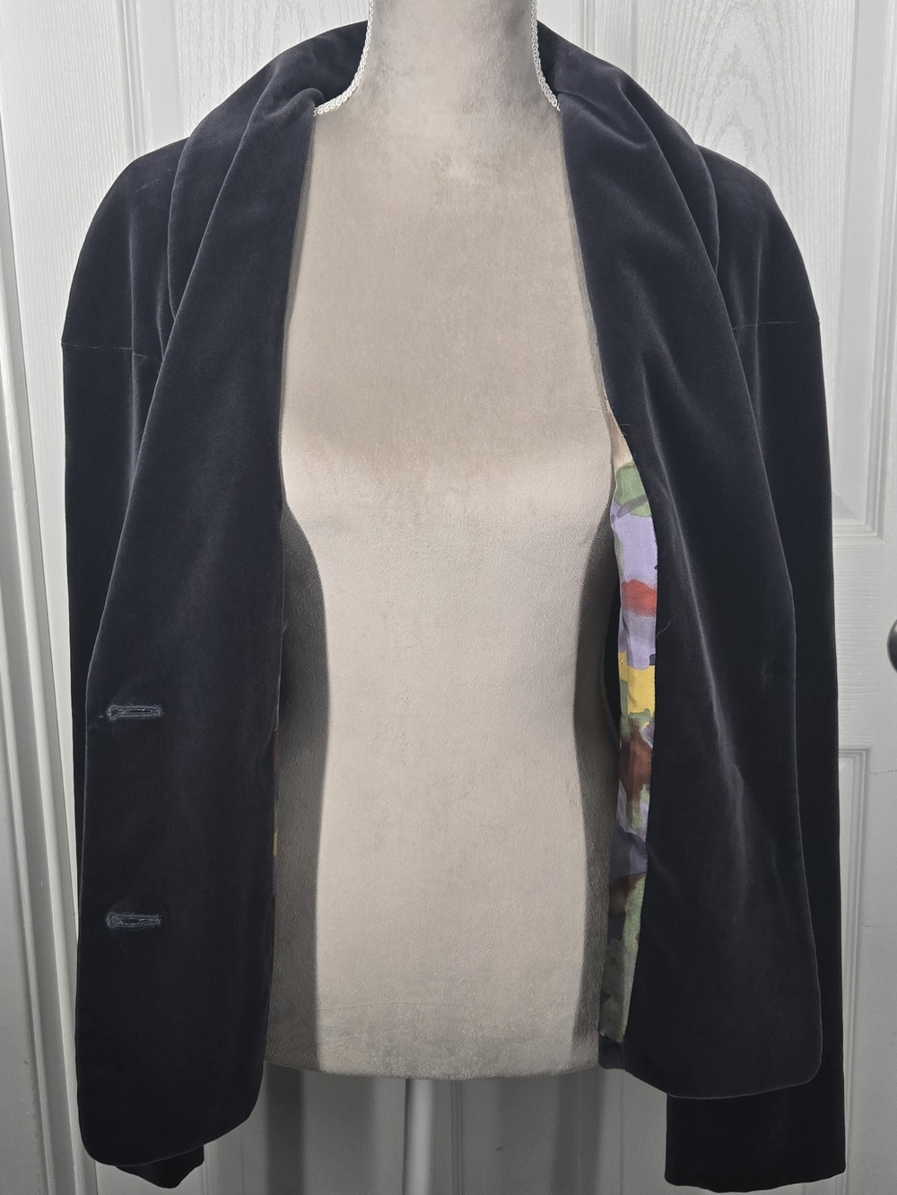 ETRO Milano Black Velvet Silk Lined Women's Blazer IT 48 US 12 - Picture 13 of 15
